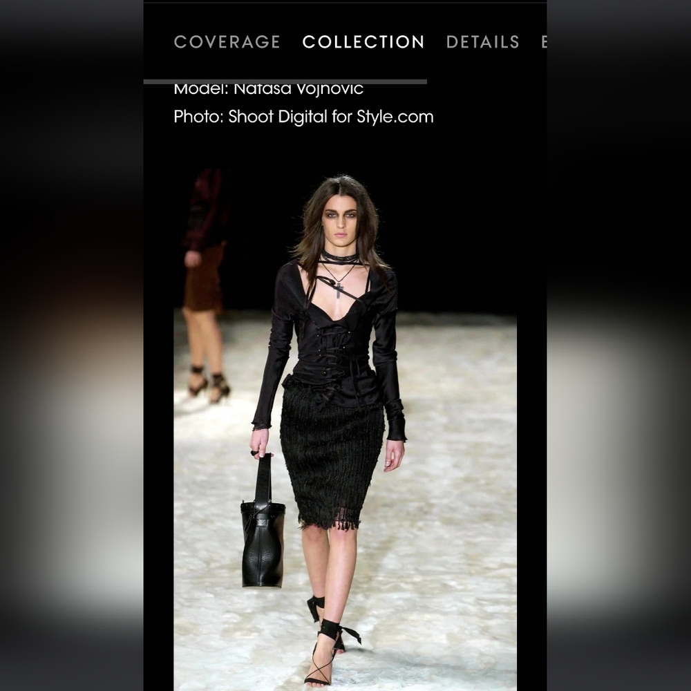 Tom Ford Gucci 2002 Collection Skirt Leather Loops. Collectors piece.